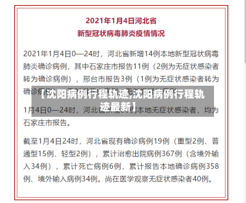 【沈阳病例行程轨迹,沈阳病例行程轨迹最新】-第3张图片