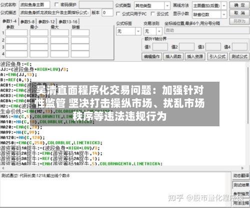 吴清直面程序化交易问题：加强针对性监管 坚决打击操纵市场、扰乱市场秩序等违法违规行为-第2张图片